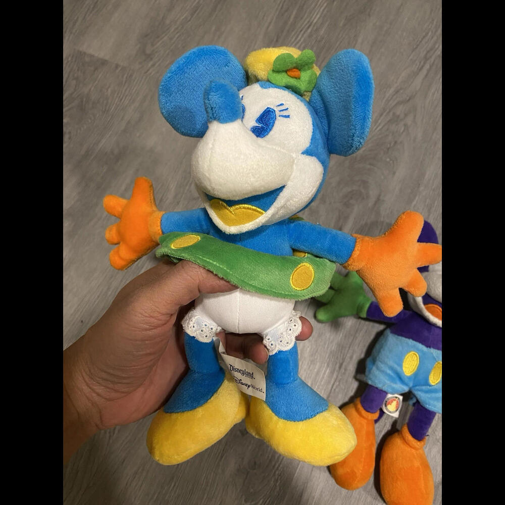 DISNEY Minnie Mouse Plush RARE Multi-Color Outfit